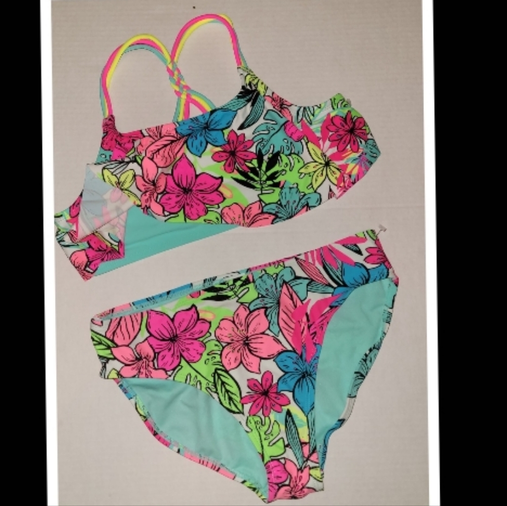 Girls 6-6X Swimsuit 2 piece set NOWT